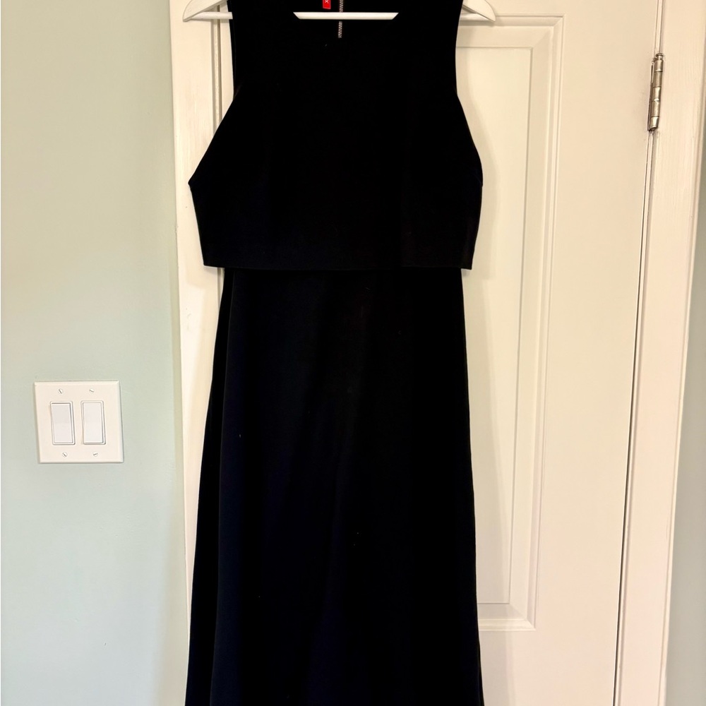 Spanx Black Sleeveless faux crop top Dress